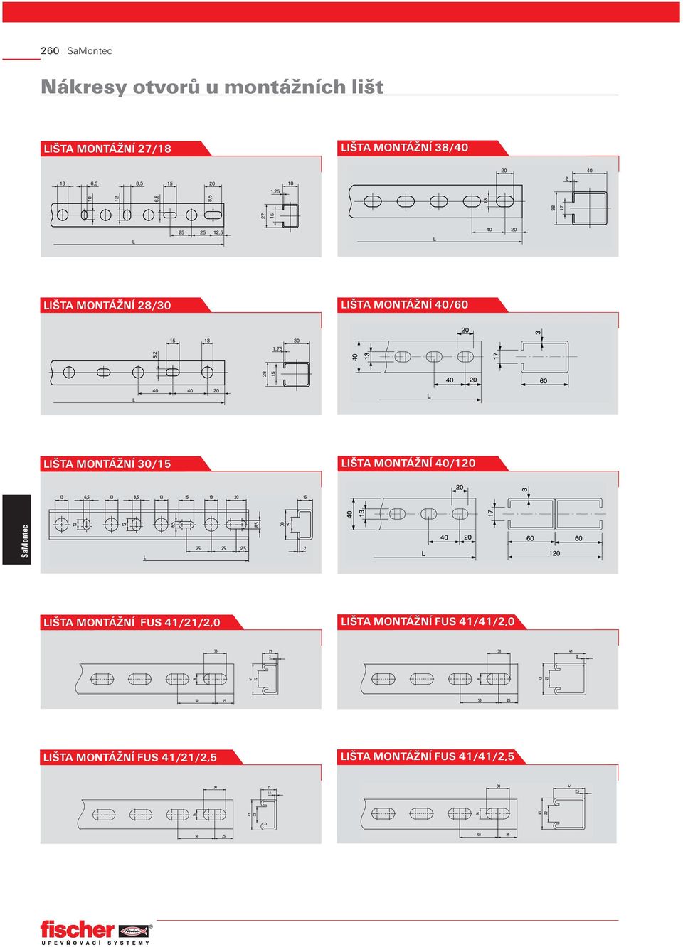17 4 2 6 L LIŠTA MONTÁŽNÍ 4/12 L 4 2 6 6 12 LIŠTA MONTÁŽNÍ FUS 41/21/2, LIŠTA