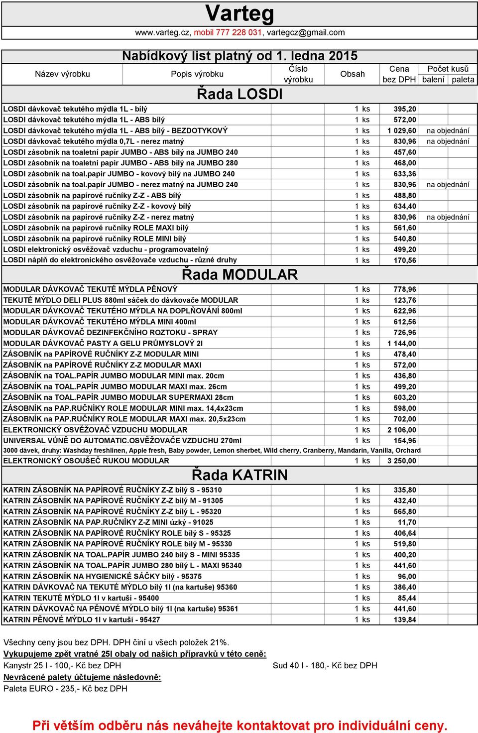 468,00 LOSDI zásobník na toal.papír JUMBO - kovový bílý na JUMBO 240 1 ks 633,36 LOSDI zásobník na toal.