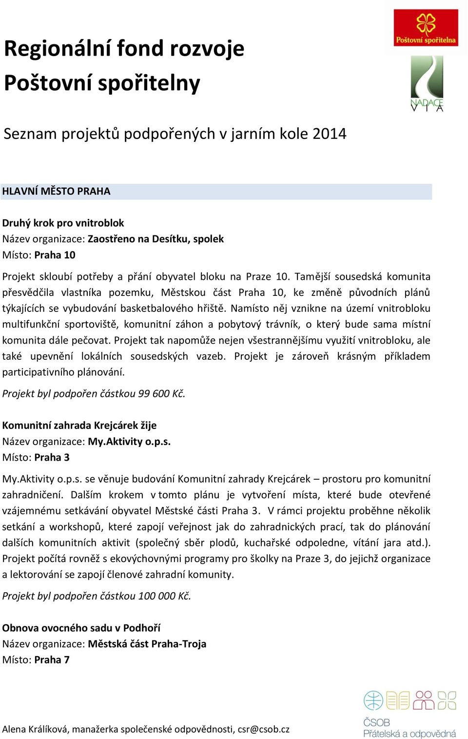 Tamější sousedská komunita přesvědčila vlastníka pozemku, Městskou část Praha 10, ke změně původních plánů týkajících se vybudování basketbalového hřiště.