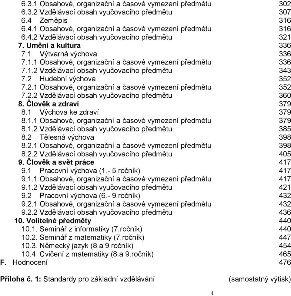 2.2 Vzdělávací obsah vyučovacího předmětu 360 8. Člověk a zdraví 379 8.1 Výchova ke zdraví 379 8.1.1 Obsahové, organizační a časové vymezení předmětu 379 8.1.2 Vzdělávací obsah vyučovacího předmětu 385 8.