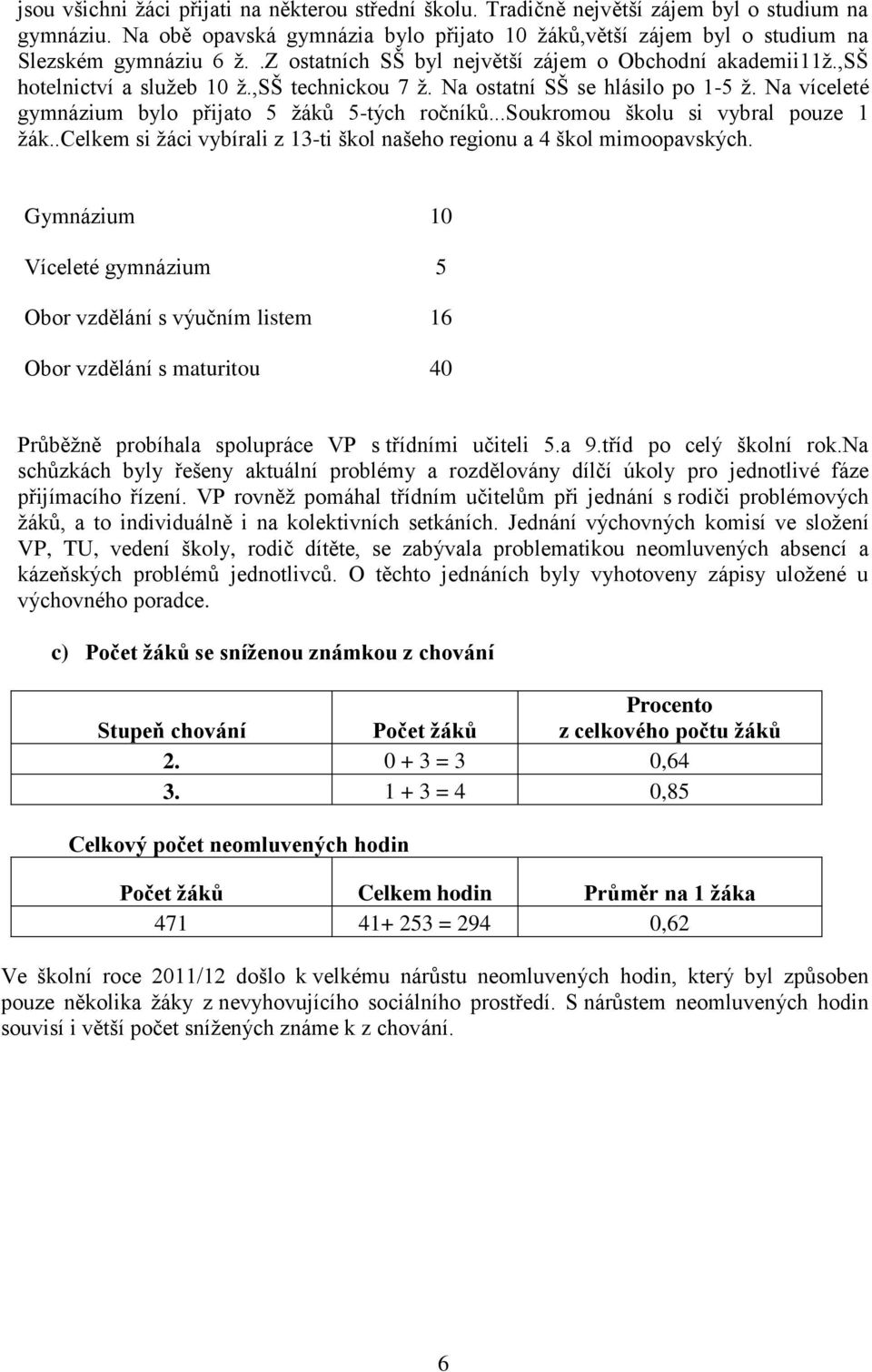 ..soukromou školu si vybral pouze 1 žák..celkem si žáci vybírali z 13-ti škol našeho regionu a 4 škol mimoopavských.