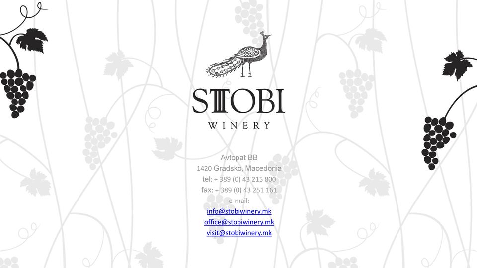 251 161 e-mail: info@stobiwinery.