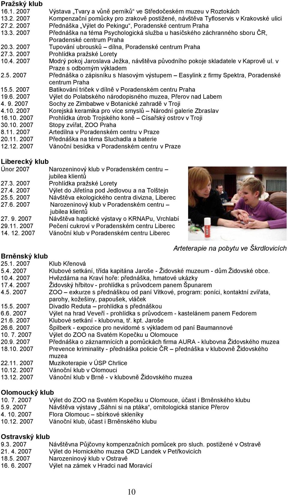 4. 2007 Modrý pokoj Jaroslava Jeţka, návštěva původního pokoje skladatele v Kaprově ul. v Praze s odborným výkladem 2.5.