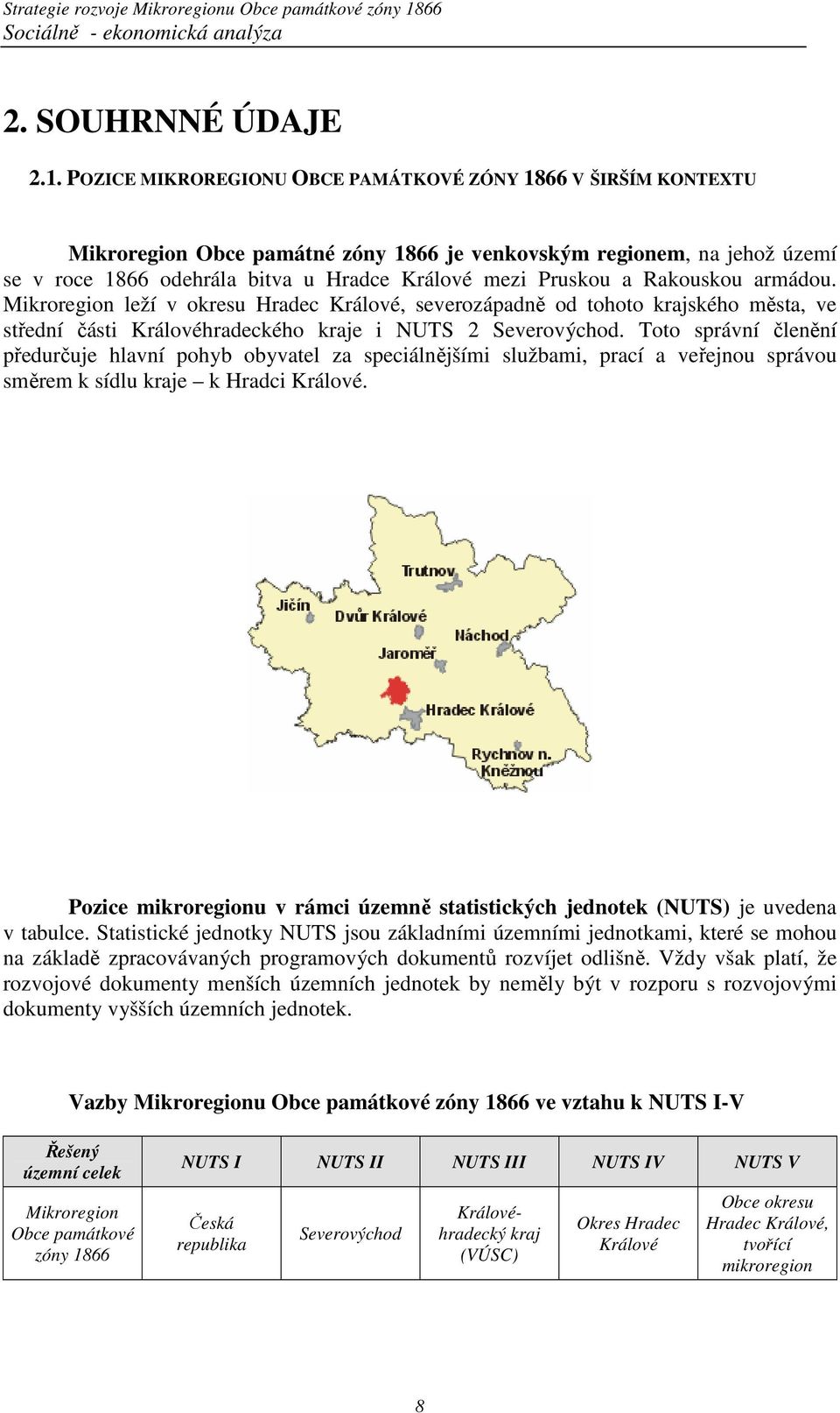 Rakouskou armádou. Mikroregion leží v okresu Hradec Králové, severozápadně od tohoto krajského města, ve střední části Královéhradeckého kraje i NUTS 2 Severovýchod.