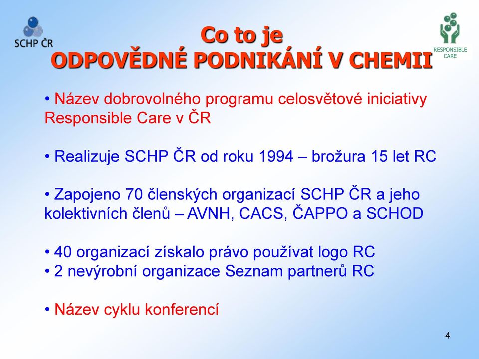 členských organizací SCHP ČR a jeho kolektivních členů AVNH, CACS, ČAPPO a SCHOD 40