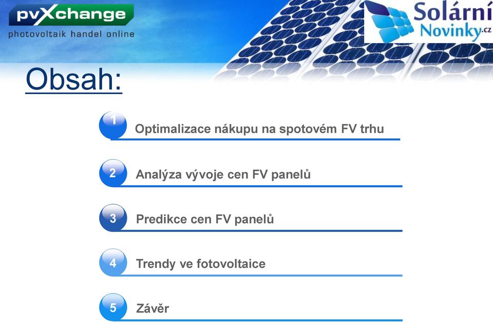 cen FV panelů 3 Predikce cen FV