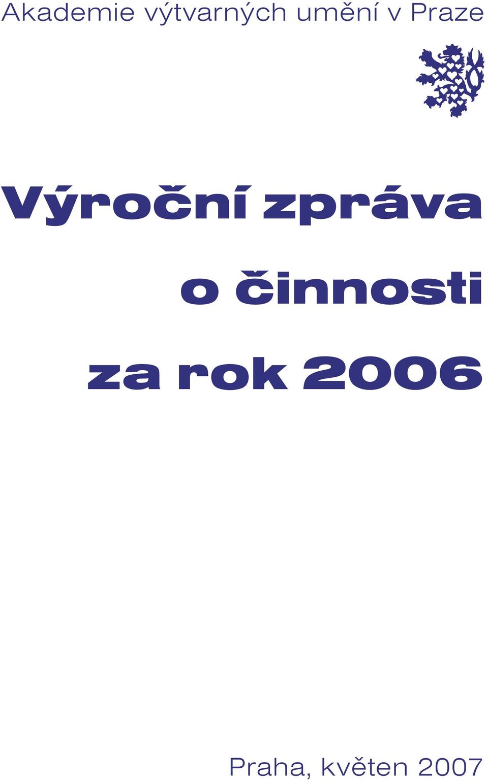 zpráva o činnosti za