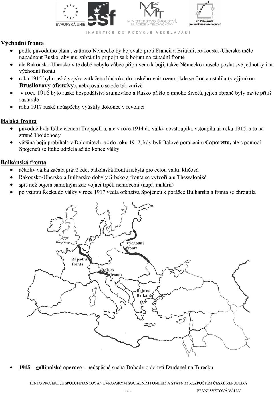 fronta ustálila (s výjimkou Brusilovovy ofenzívy), nebojovalo se zde tak zuřivě v roce 1916 bylo ruské hospodářství zruinováno a Rusko přišlo o mnoho životů, jejich zbraně byly navíc příliš zastaralé