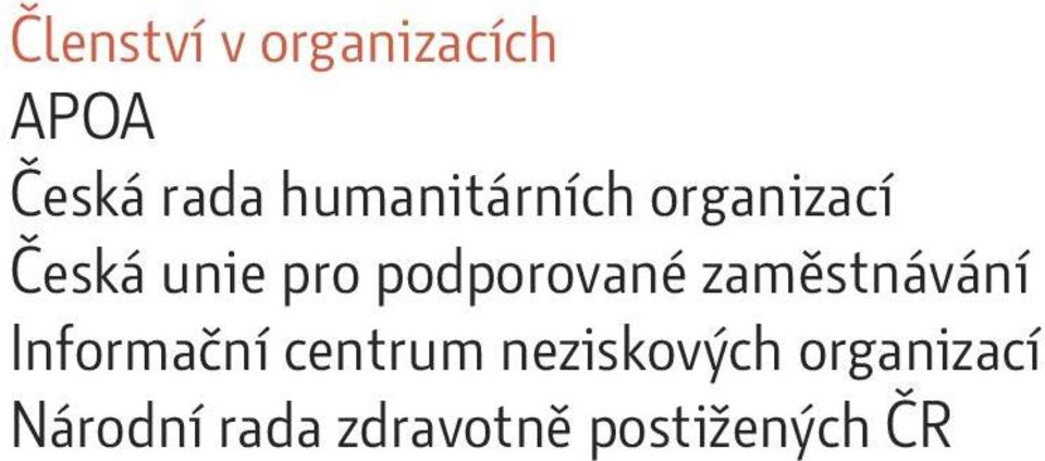 podporované zaměstnávání Informační centrum