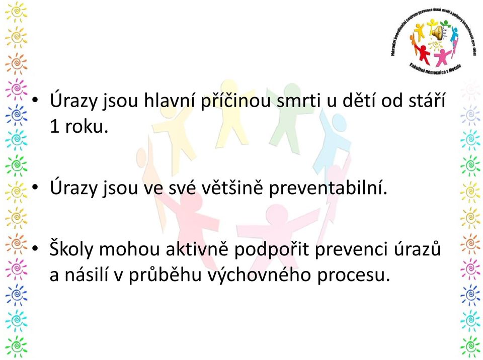 Úrazy jsou ve své většině preventabilní.