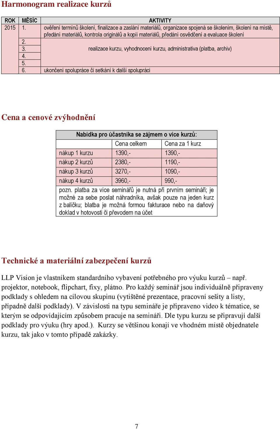 školení 2. 3. 4. 5. 6.