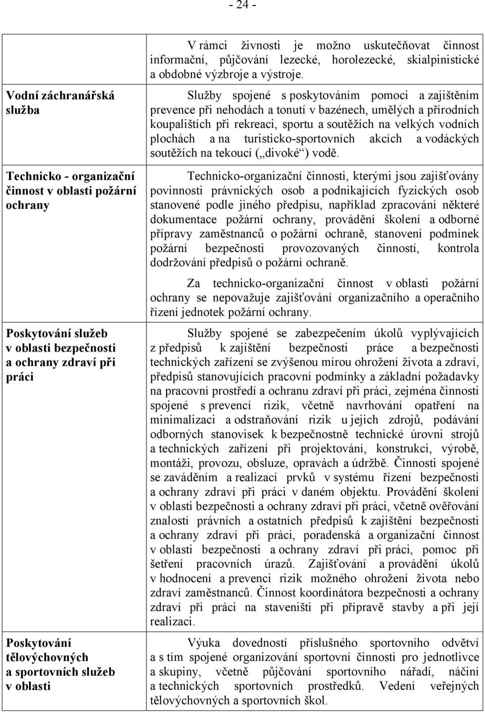 Služby spojené s poskytováním pomoci a zajištěním prevence při nehodách a tonutí v bazénech, umělých a přírodních koupalištích při rekreaci, sportu a soutěžích na velkých vodních plochách a na