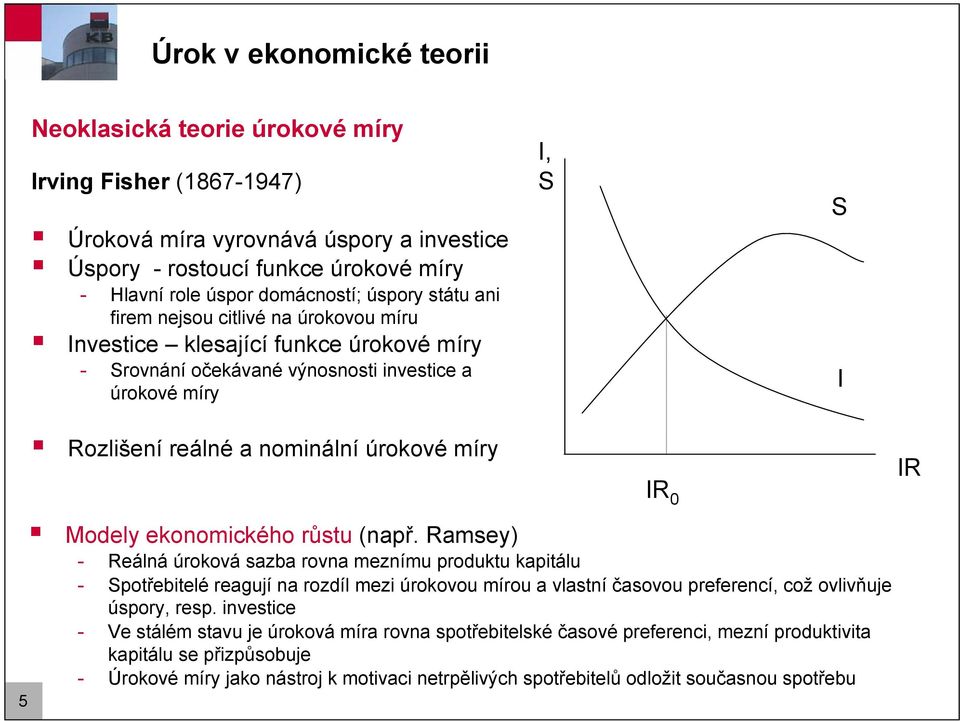 míry IR 0 IR 5 Modely ekonomického růstu (např.