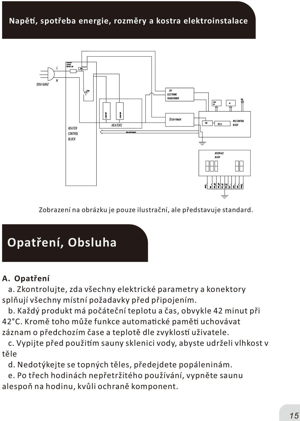 Každý produkt má počáteční teplotu a čas, obvykle 42 minut při 42 C.