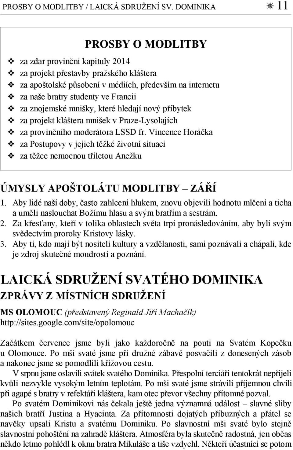znojemské mnišky, které hledají nový příbytek za projekt kláštera mnišek v Praze-Lysolajích za provinčního moderátora LSSD fr.