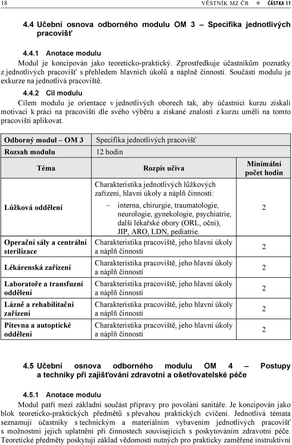 4.2 Cíl modulu Cílem modulu je orientace v jednotlivých oborech tak, aby úastníci kurzu získali motivaci k práci na pracovišti dle svého výbru a získané znalosti z kurzu umli na tomto pracovišti