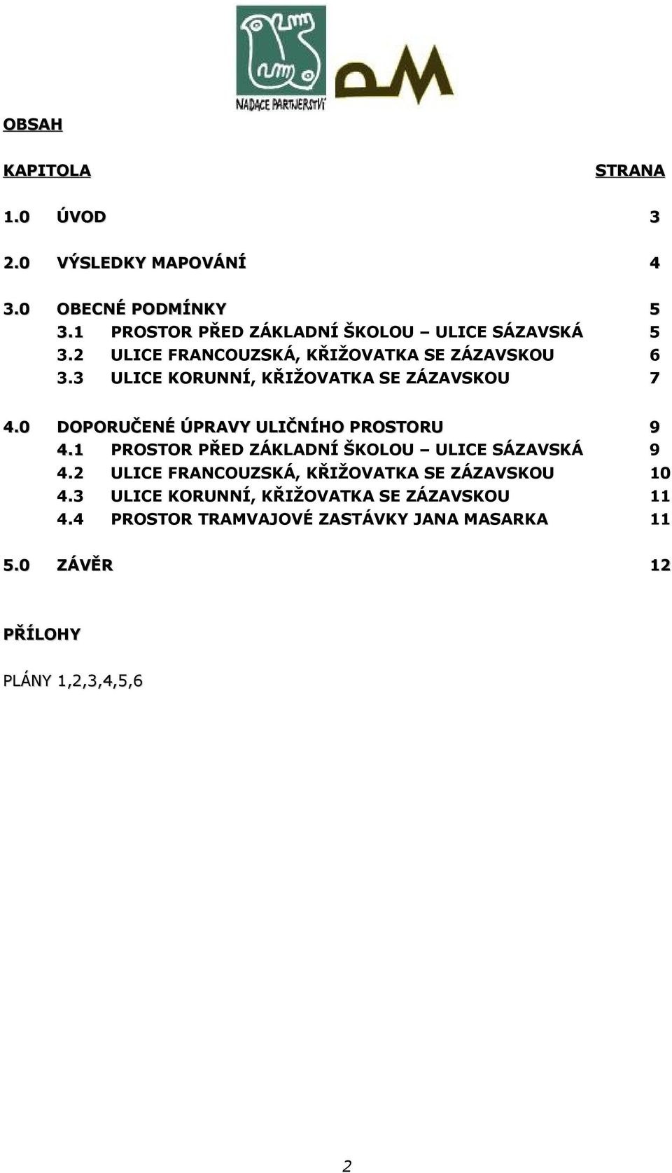 3 ULICE KORUNNÍ, KŘIŽOVATKA SE ZÁZAVSKOU 7 4.0 5.0 DOPORUČENÉ ÚPRAVY ULIČNÍHO PROSTORU 4.