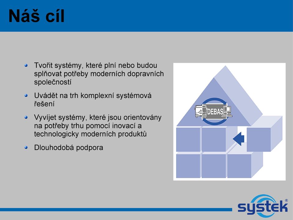 systémová řešení Vyvíjet systémy, které jsou orientovány na