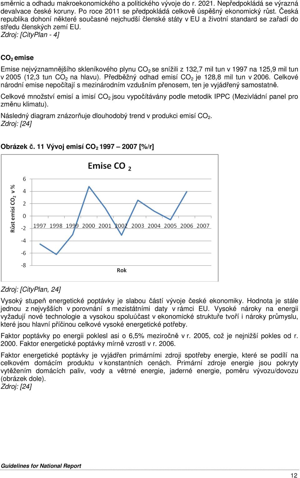 Zdroj: [CityPlan - 4] CO 2 emise Emise nejvýznamnějšího skleníkového plynu CO 2 se snížili z 132,7 mil tun v 1997 na 125,9 mil tun v 2005 (12,3 tun CO 2 na hlavu).