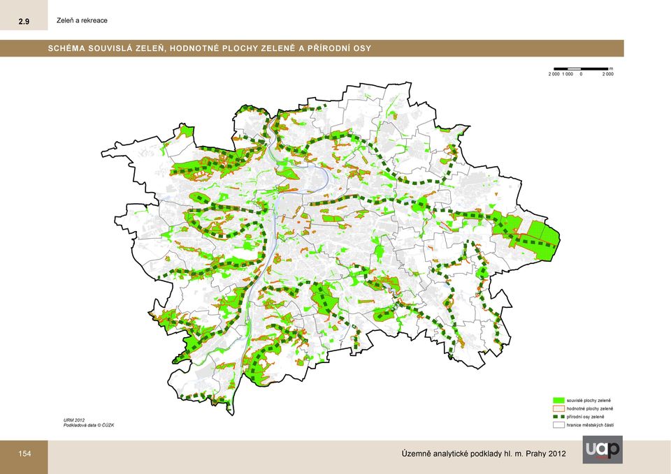 ZELENĚ A PŘÍRODNÍ OSY 154 Územně