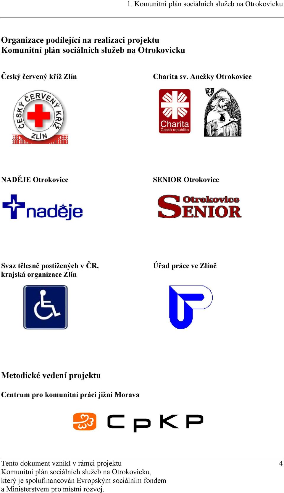 Aneţky NADĚJE SENIOR Svaz tělesně postiţených v ČR, krajská organizace Zlín Úřad