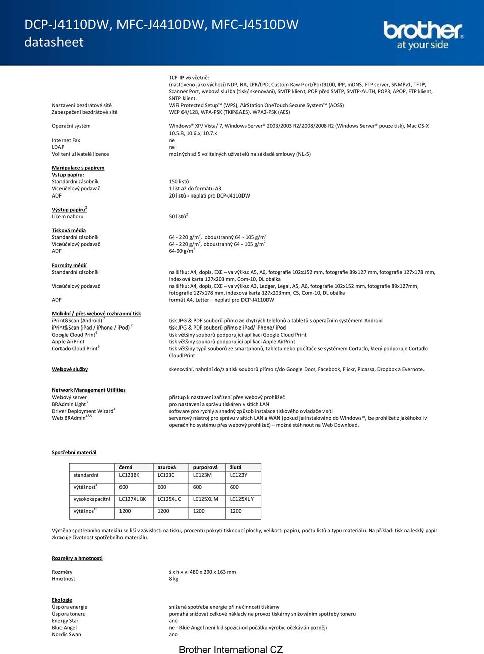 WiFi Protected Setup (WPS), AirStation OTouch Secure System (AOSS) WEP 64/128, WPA-PSK (TKIP&AES), WPA2-PSK (AES) Nastavení bezdrátové sítě Zabezpečení bezdrátové sítě Operační systém Intert Fax LDAP