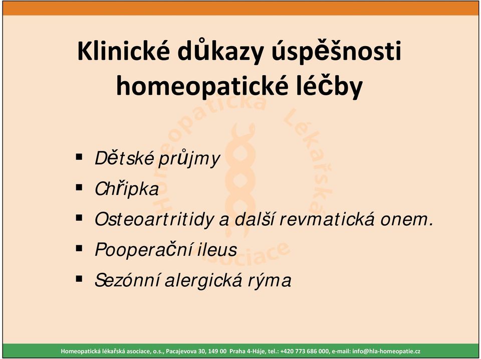 Chřipka Osteoartritidy a další