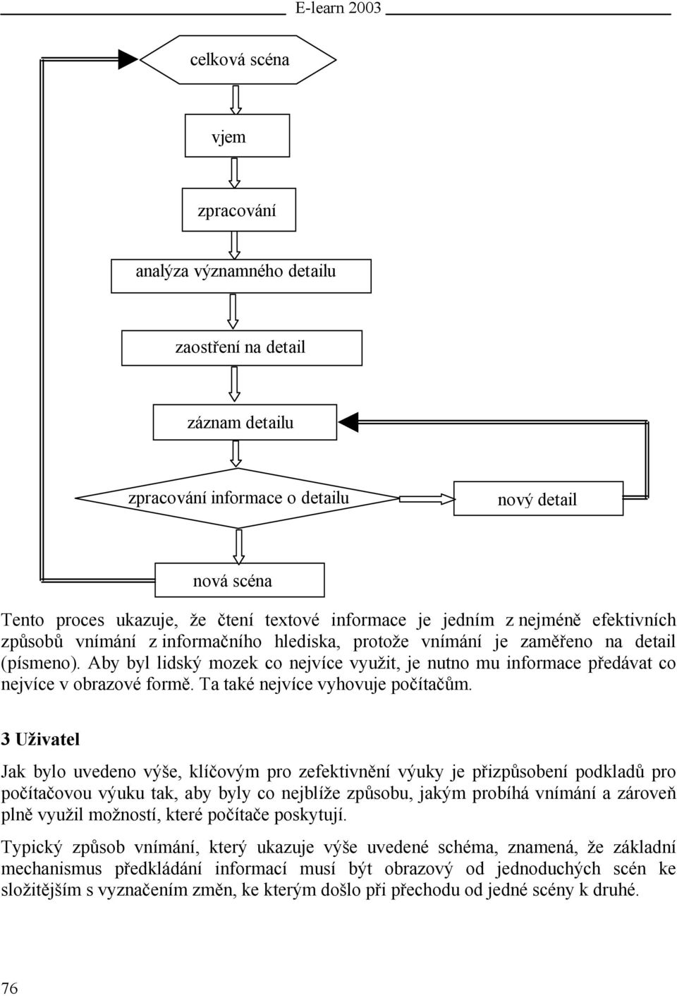 Aby byl lidský mozek co nejvíce využit, je nutno mu informace předávat co nejvíce v obrazové formě. Ta také nejvíce vyhovuje počítačům.