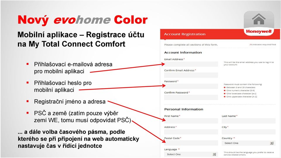 jméno a adresa PSČ a země (zatím pouze výběr zemí WE, tomu musí odpovídat PSČ).