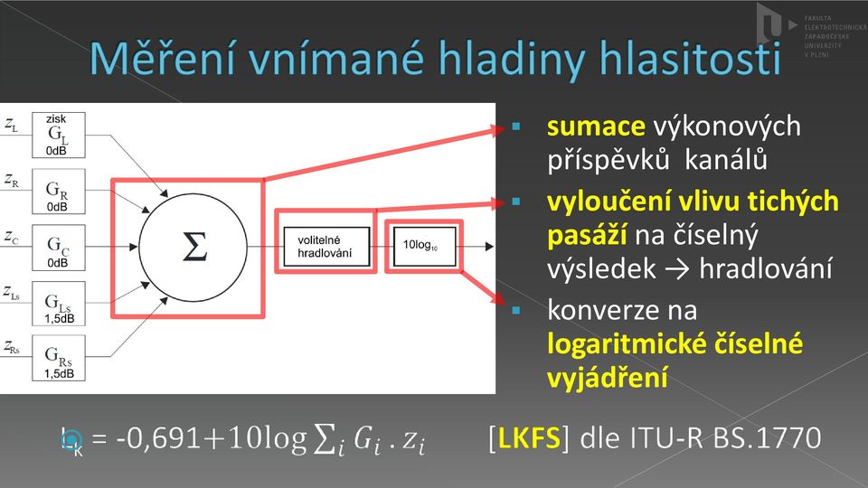 číselný výsledek hradlování