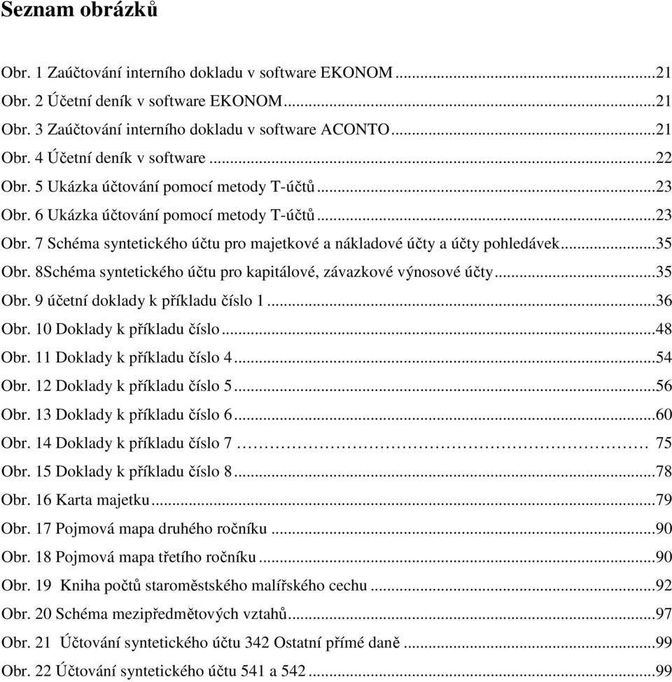 8Schéma syntetického účtu pro kapitálové, závazkové výnosové účty... 35 Obr. 9 účetní doklady k příkladu číslo 1... 36 Obr. 10 Doklady k příkladu číslo... 48 Obr. 11 Doklady k příkladu číslo 4.