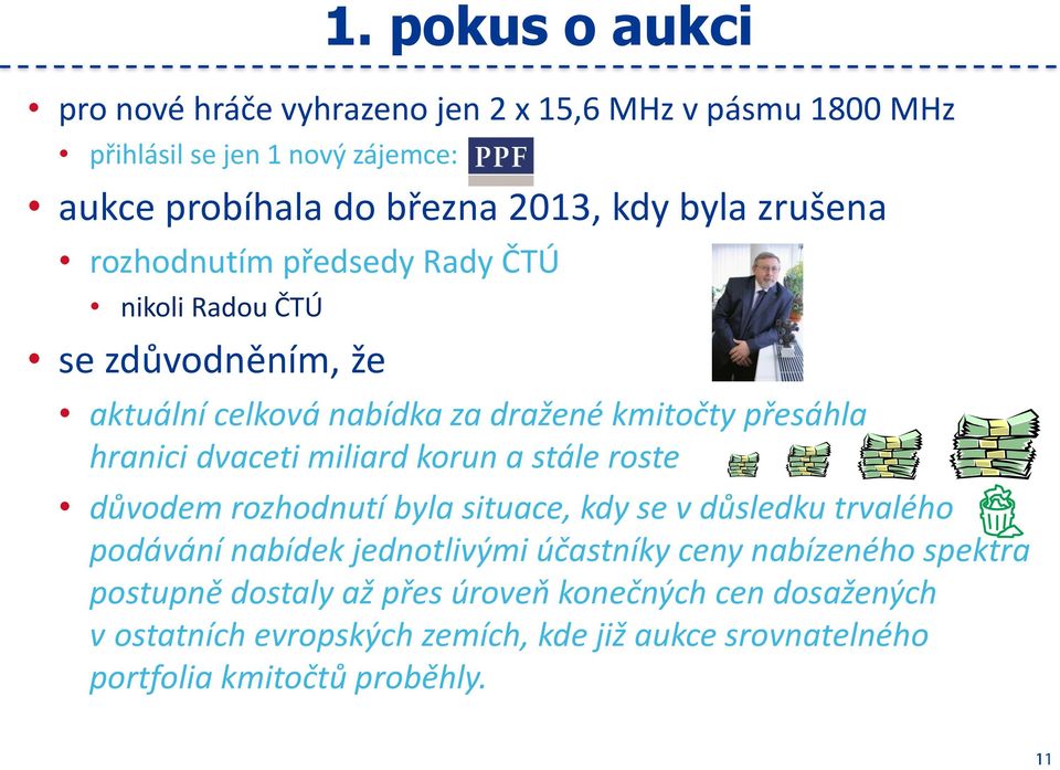 miliard korun a stále roste důvodem rozhodnutí byla situace, kdy se v důsledku trvalého podávání nabídek jednotlivými účastníky ceny nabízeného