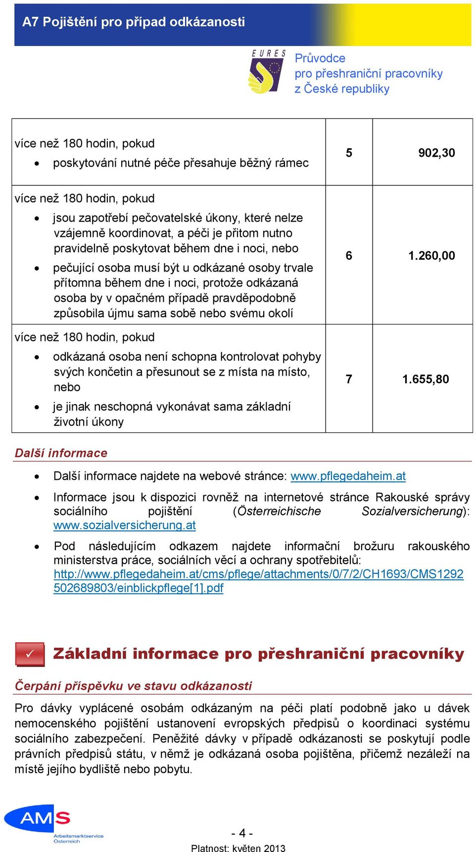 kontrolovat pohyby svých končetin a přesunout se z místa na místo, nebo je jinak neschopná vykonávat sama základní životní úkony 6 1.260,00 7 1.