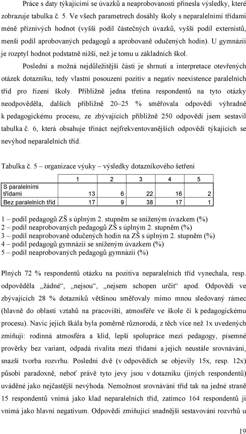 hodin). U gymnázií je rozptyl hodnot podstatně nižší, než je tomu u základních škol.