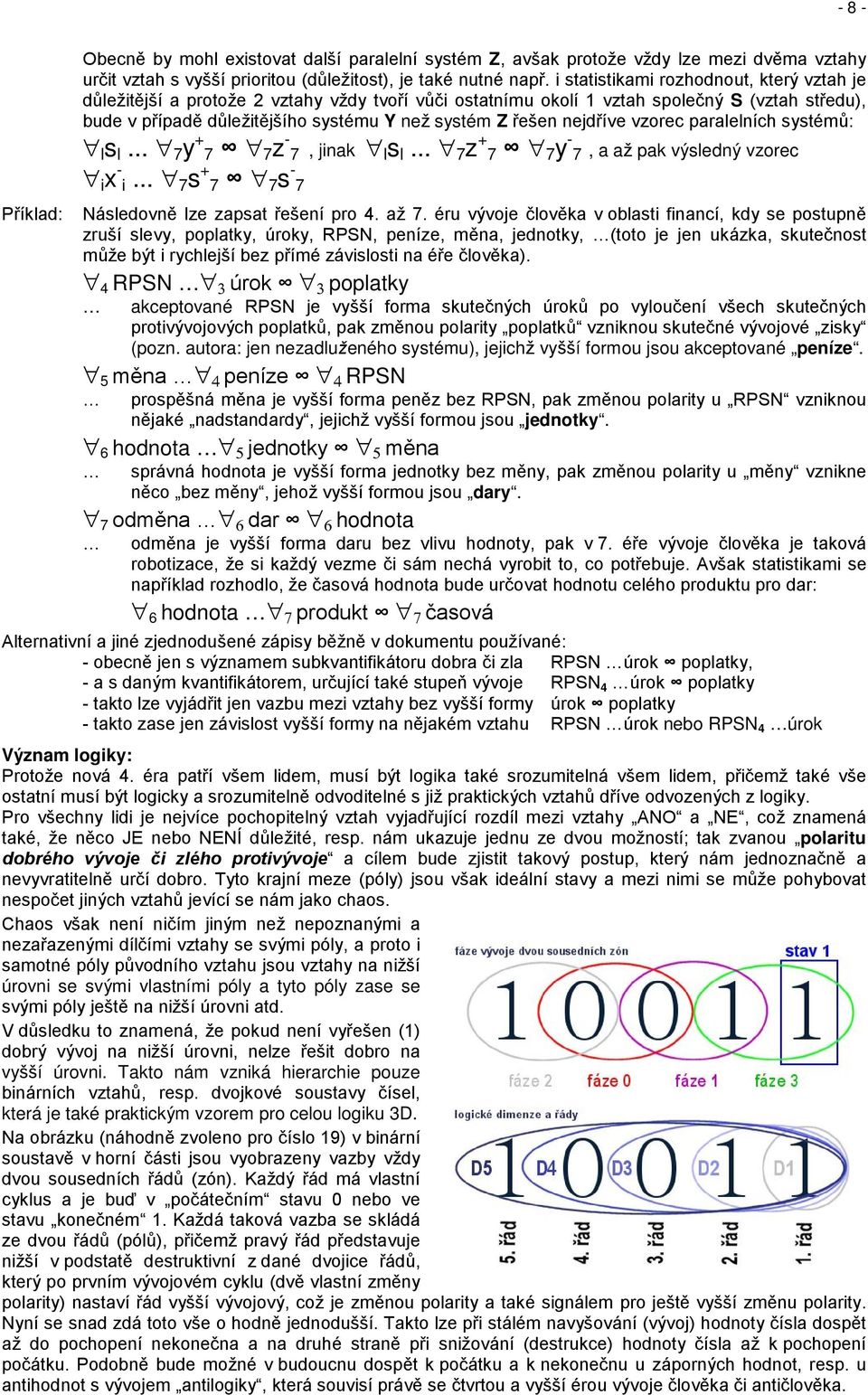 nejdříve vzorec paralelních systémů: l s l... 7 y + 7 7 z - 7, jinak l s l... 7 z + 7 7 y - 7, a až pak výsledný vzorec i x - i... 7 s + 7 7 s - 7 Příklad: Následovně lze zapsat řešení pro 4. až 7.