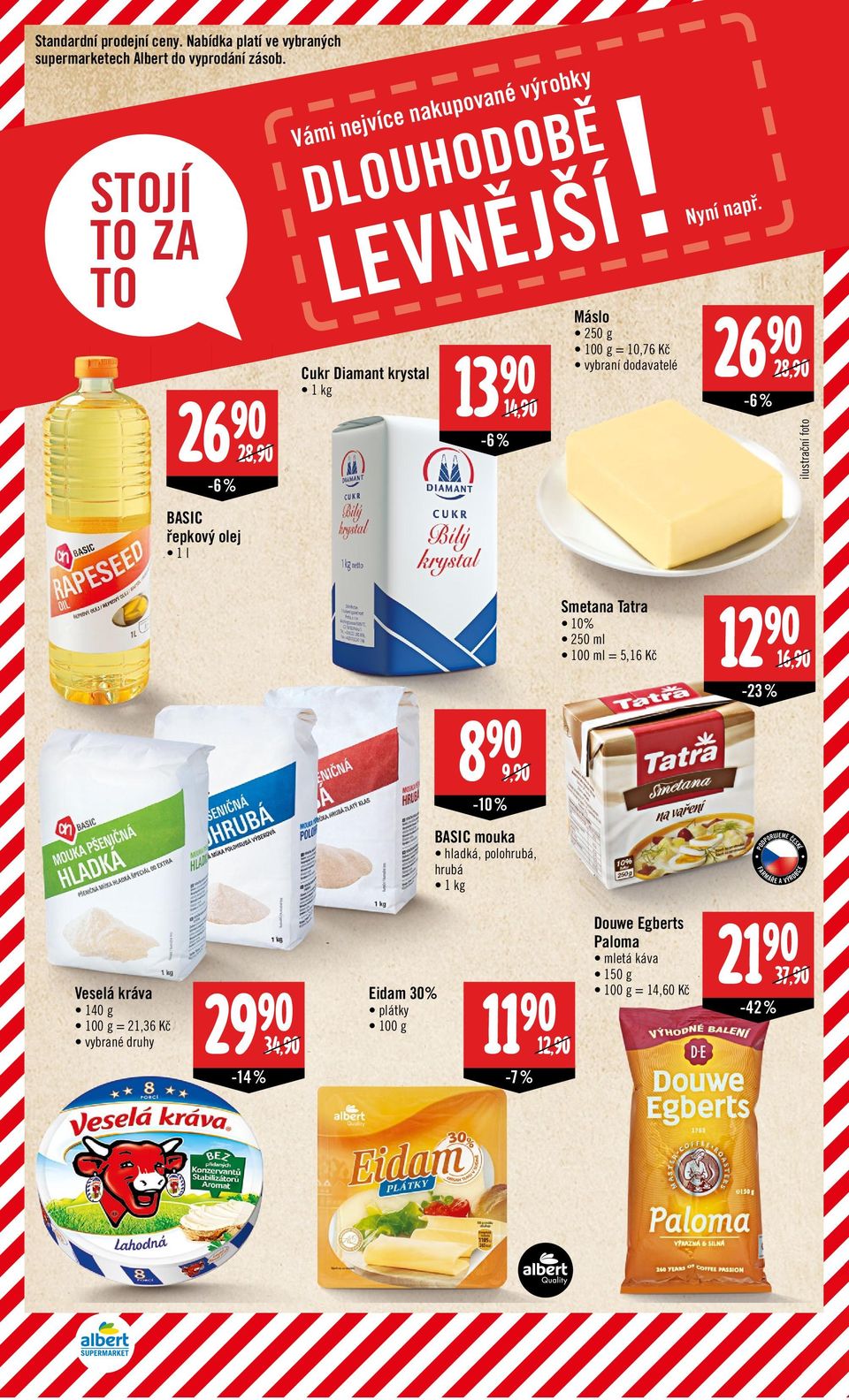 14, -6 %! Máslo 250 g = 10,76 vybraní dodavatelé např.