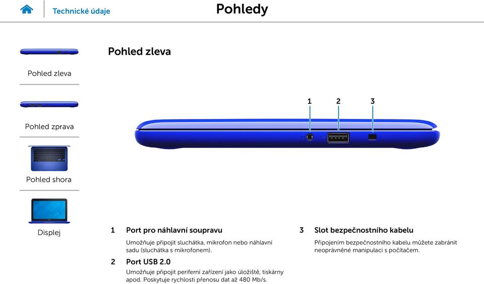 0 Umožňuje připojit periferní zařízení jako úložiště, tiskárny apod.