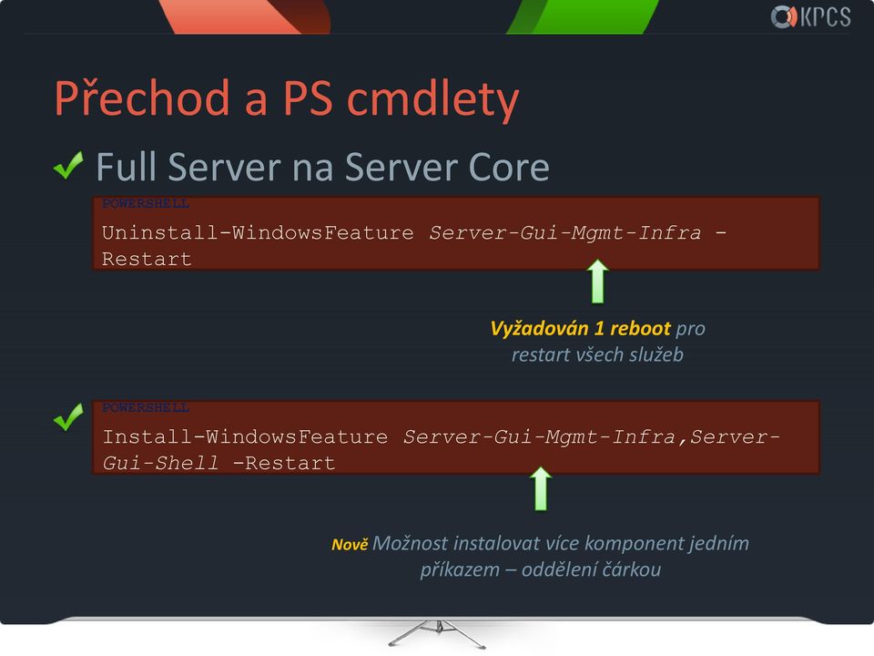 reboot pro restart všech služeb Install-WindowsFeature Server-Gui-Mgmt-Infra,Server-