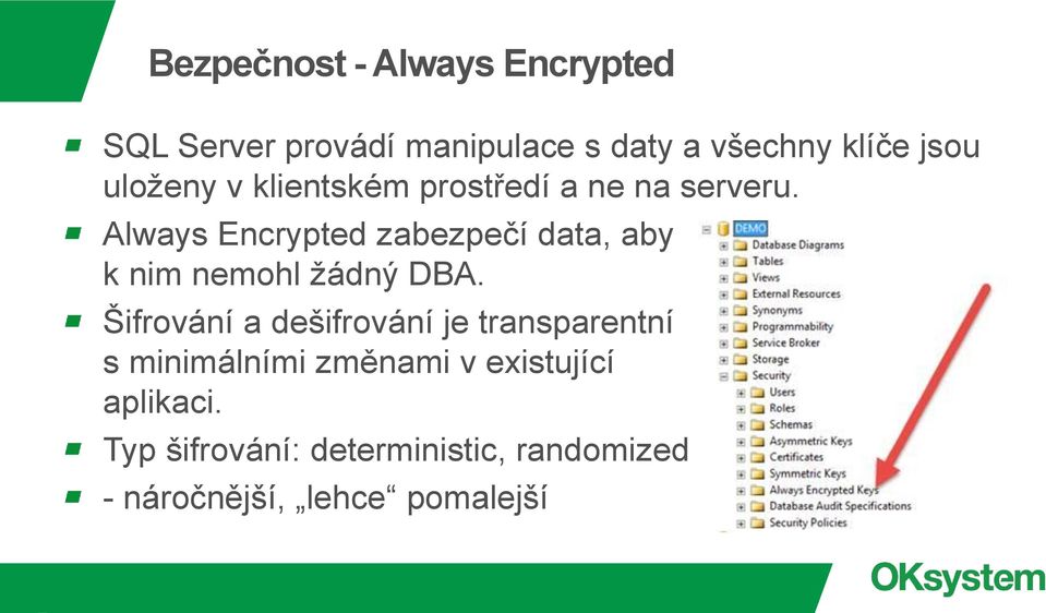 Always Encrypted zabezpečí data, aby k nim nemohl žádný DBA.
