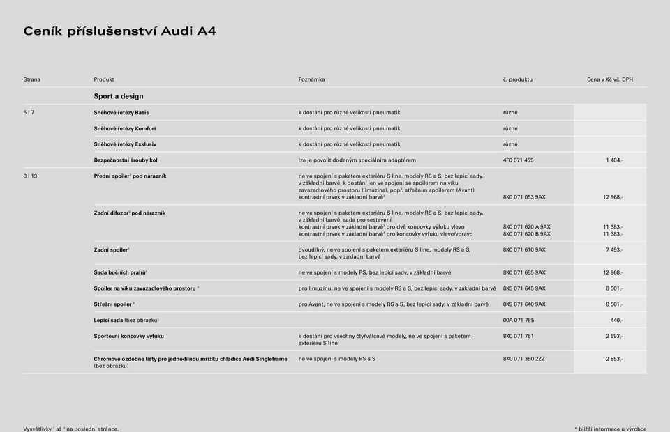 Exklusiv k dostání pro různé velikosti pneumatik k dostání pro různé velikosti pneumatik různé různé příslušenství odpovídají znalostem, které jsou k dispozici Bezpečnostní ke dni tisku.