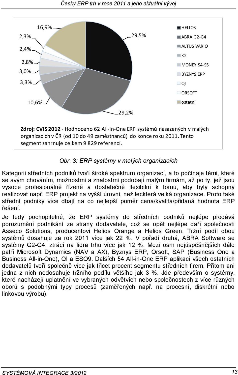 3: ERP systémy v malých organizacích Kategorii středních podniků tvoří široké spektrum organizací, a to počínaje těmi, které se svým chováním, možnostmi a znalostmi podobají malým firmám, až po ty,