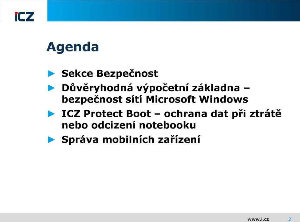 Windows ICZ Protect Boot ochrana dat při
