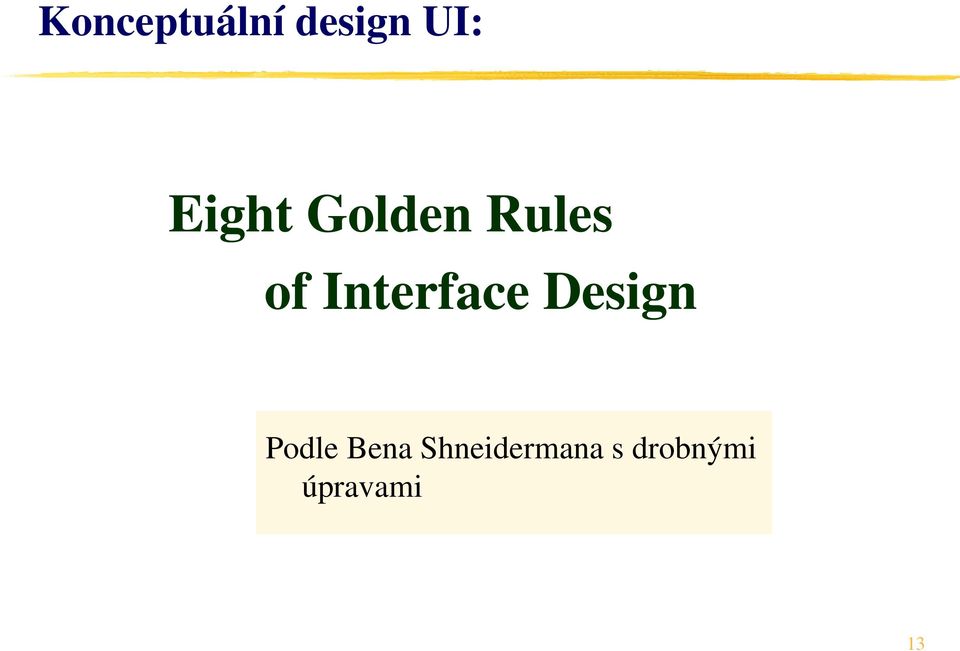 Interface Design Podle Bena