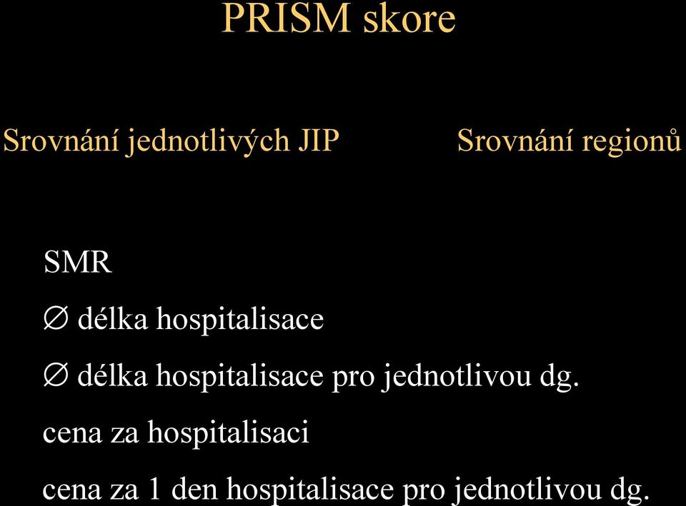 hospitalisace pro jednotlivou dg.