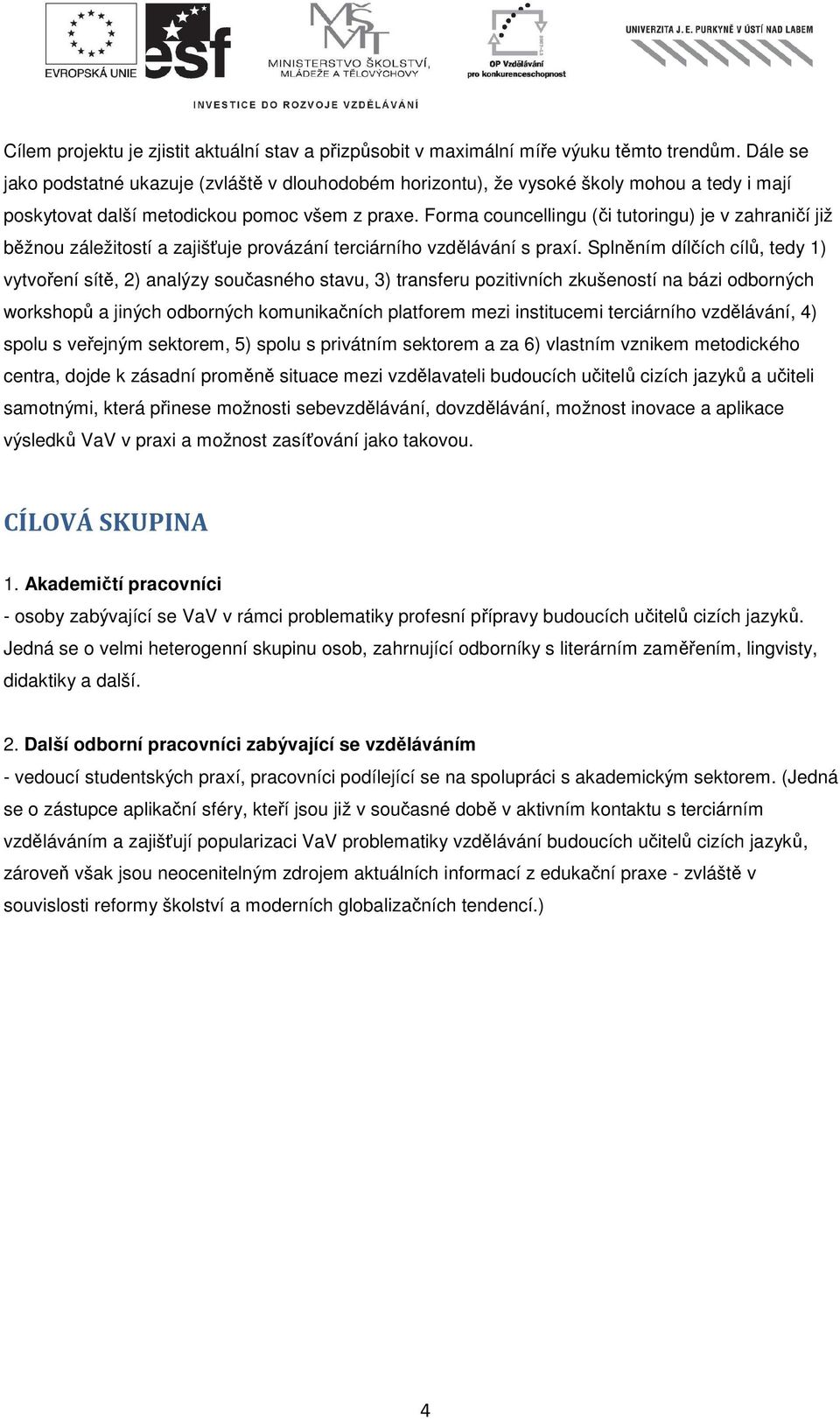 Forma councellingu (či tutoringu) je v zahraničí již běžnou záležitostí a zajišťuje provázání terciárního vzdělávání s praxí.