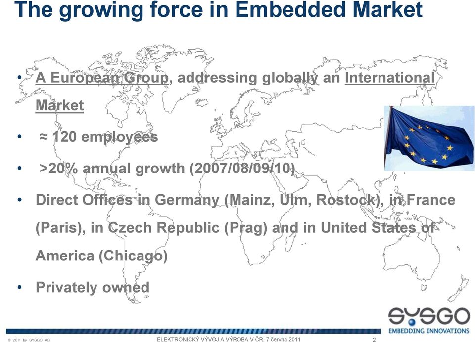 Direct Offices in Germany (Mainz, Ulm, Rostock), in France (Paris), in