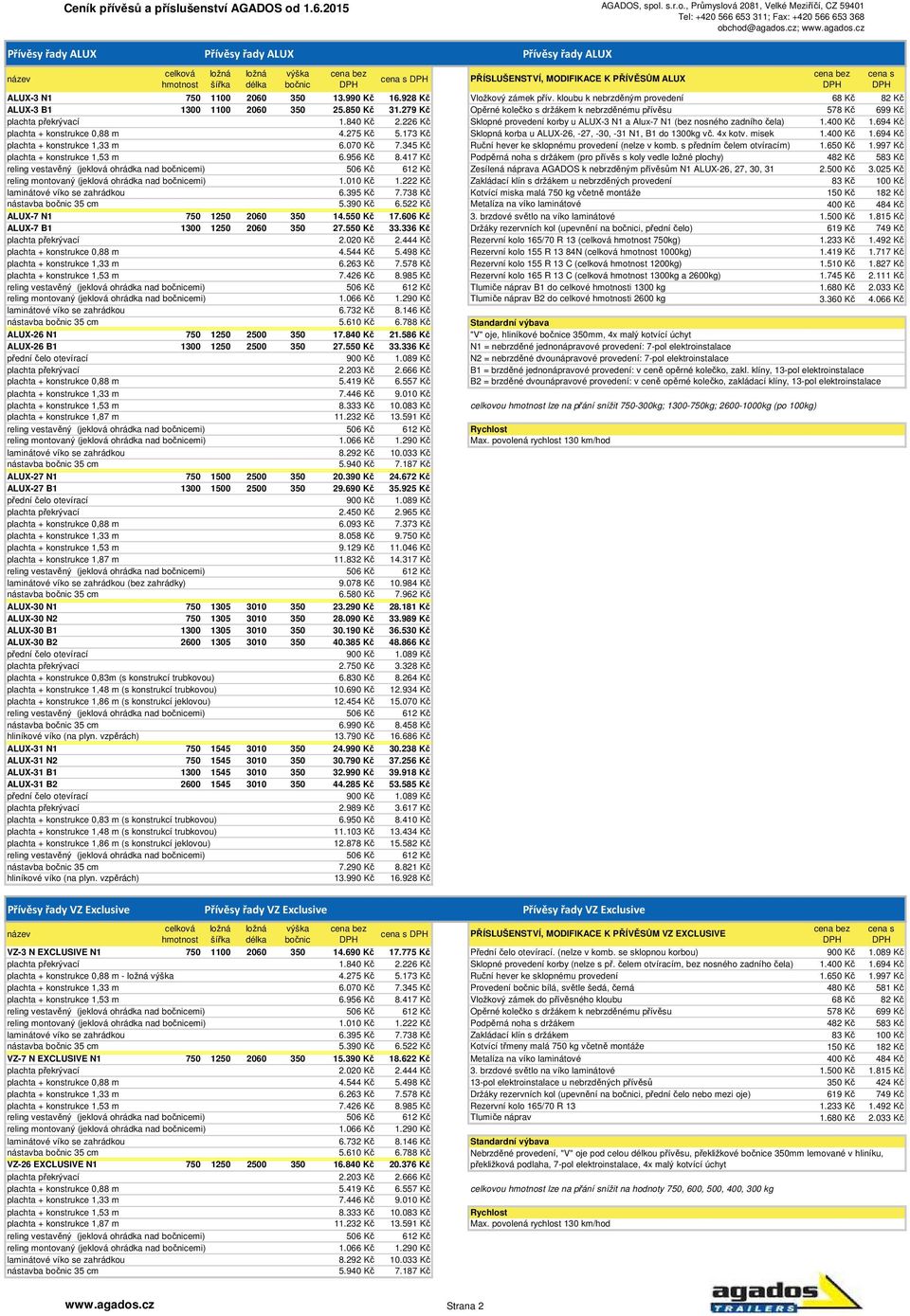 226 Kč Sklopné provedení korby u ALUX-3 N1 a Alux-7 N1 (bez nosného zadního čela) 1.400 Kč 1.694 Kč plachta + konstrukce 0,88 m 4.275 Kč 5.