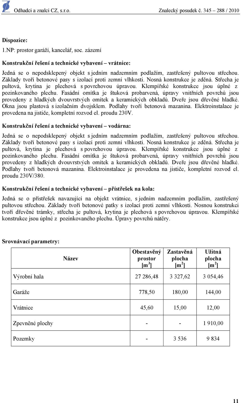 Klempířské konstrukce jsou úplné z pozinkovaného plechu. Fasádní omítka je štuková probarvená, úpravy vnitřních povrchů jsou provedeny z hladkých dvouvrstvých omítek a keramických obkladů.