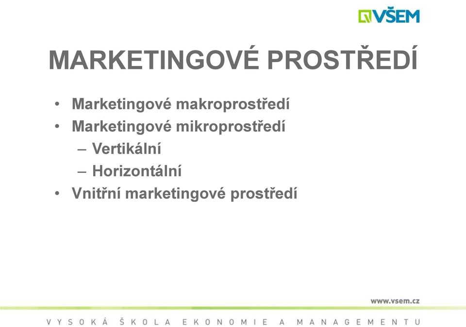 Marketingové mikroprostředí