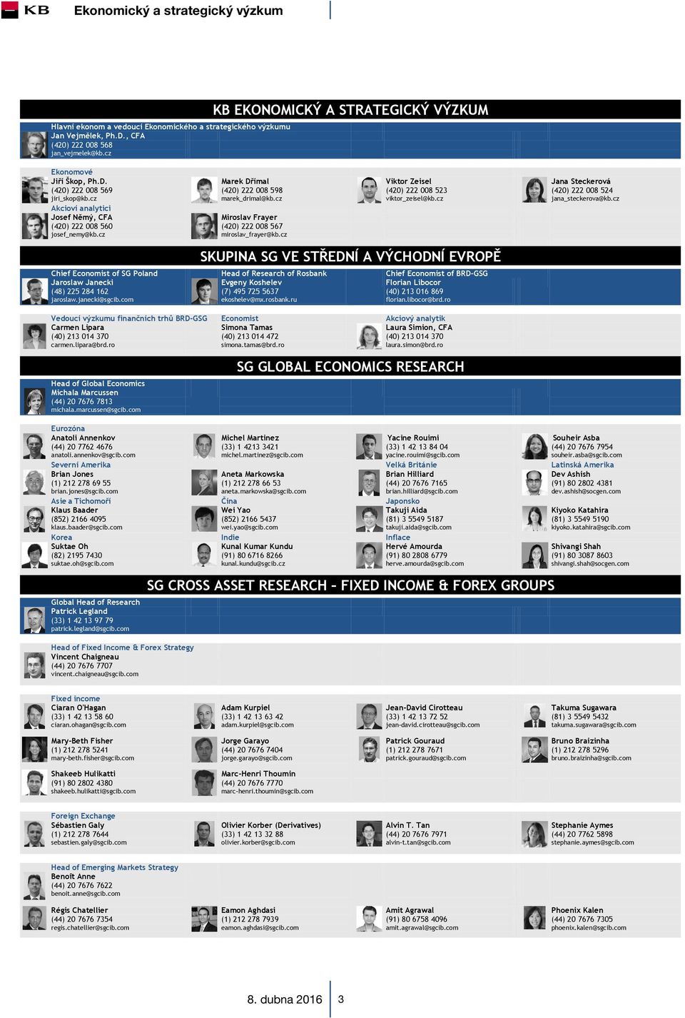 cz jana_steckerova@kb.cz Akcioví analytici Josef Němý, CFA (42) 222 8 56 Miroslav Frayer (42) 222 8 567 josef_nemy@kb.cz miroslav_frayer@kb.